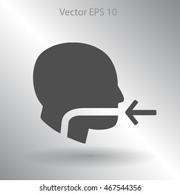 Throat symbol vector illustration