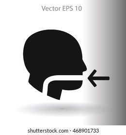 Throat symbol vector illustration