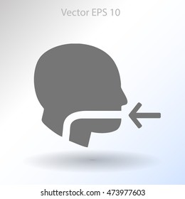Throat symbol vector illustration