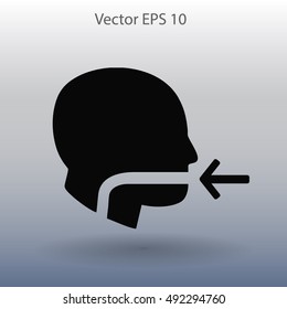 Throat symbol vector illustration