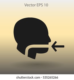 Throat symbol vector illustration