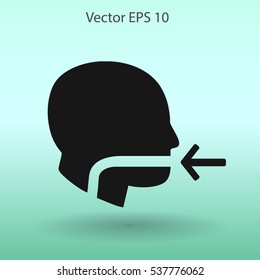 Throat symbol vector illustration