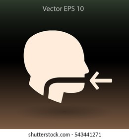 Throat symbol vector illustration