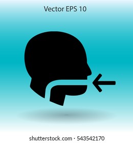 Throat symbol vector illustration