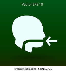 Throat symbol vector illustration