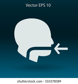 Throat symbol vector illustration