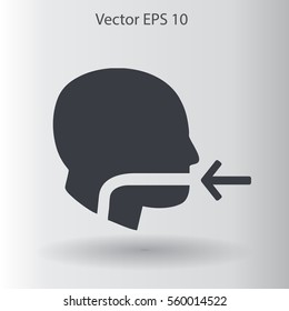 Throat symbol vector illustration