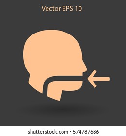 Throat symbol vector illustration