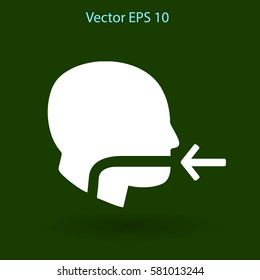 Throat symbol vector illustration