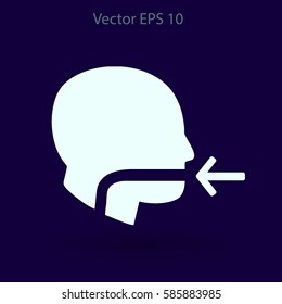 Throat symbol vector illustration
