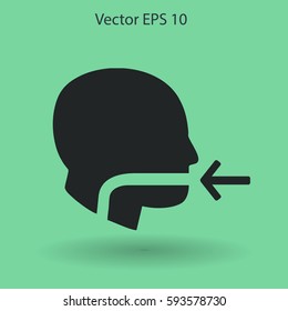 Throat symbol vector illustration