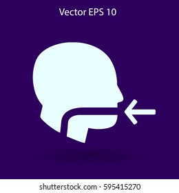 Throat symbol vector illustration