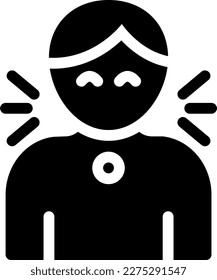 throat  Vector illustration on a transparent background. Premium quality symmbols. Glyphs vector icons for concept and graphic design. 

