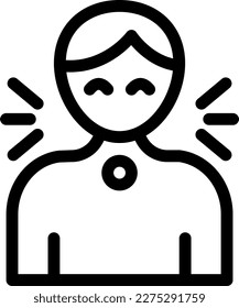 throat Vector illustration on a transparent background. Premium quality symmbols. Thin line vector icons for concept and graphic design. 
