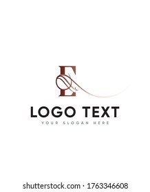 Thron static letter type E logo template, Vector logo for business and company identity 