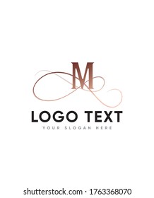 Thron static letter type M logo template, vector logo for business and company identity 
