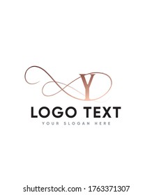 Thron static letter type Y logo template, vector logo for business and company identity 