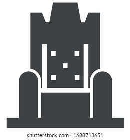  throne black icon on white background