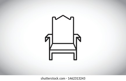 Throne or Chair  Vector Icon Design