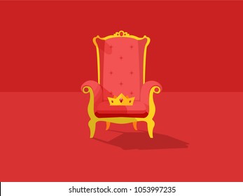 Throne and a crown