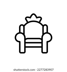 Throne Flat Icon Logo Illustration. Medieval Icon-set. Suitable For Web Design, Logo, App.