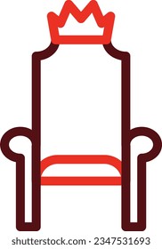 Throne Glyph Two Color Icon For Personal And Commercial Use.
