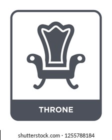 throne icon vector on white background, throne trendy filled icons from Luxury collection, throne simple element illustration