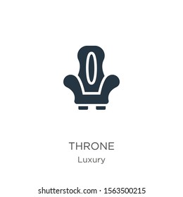 Throne icon vector. Trendy flat throne icon from luxury collection isolated on white background. Vector illustration can be used for web and mobile graphic design, logo, eps10