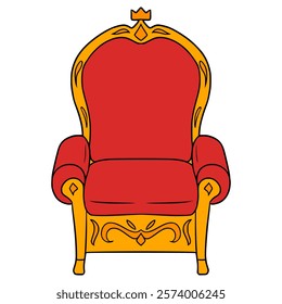 throne illustration hand drawn isolated vector