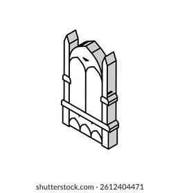 throne king isometric icon vector. throne king sign. isolated symbol illustration