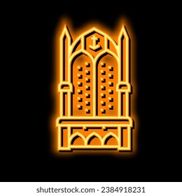 Throne König Neon Leuchtzeichen Vektor. Thronkettengrafik