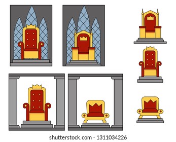 Throne king in vector illustration
