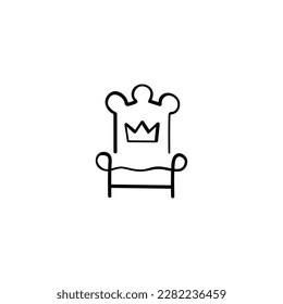 Throne Line Style Icon Design