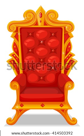 Throne made of gold illustration