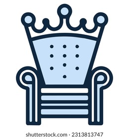 Throne set icon vector glyph royal style furniture