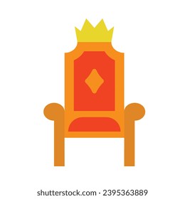 Throne Vector Flat Icon For Personal And Commercial Use.
