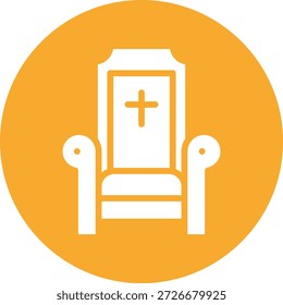 Ilustração de design de ícone de vetor de trono