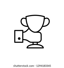 Throphy Icon. Champion Vector. Winner Illustration Sign. Best Achievement Symbol.