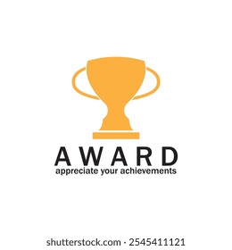 throphy vector logo icon illustration template design