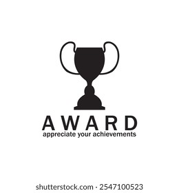 throphy vector logo icon illustration template design