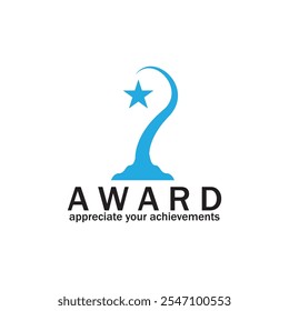 throphy vector logo icon illustration template design