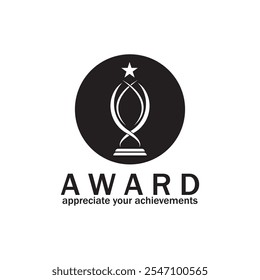 throphy vector logo icon illustration template design
