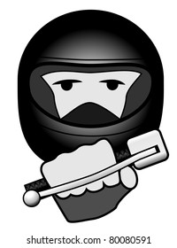 Throttle Up - Biker looks over handlebar grip