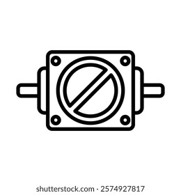 Throttle Body Vector Line Icon Design