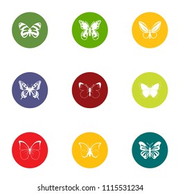 Throttle icons set. Flat set of 9 throttle vector icons for web isolated on white background