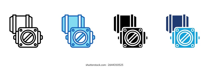 Throttle Plate icon Multi Style Vector Illustration
