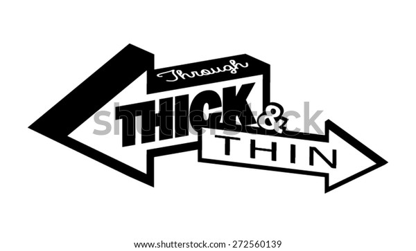 Through Thick Thin Concept Stock Vector Royalty Free