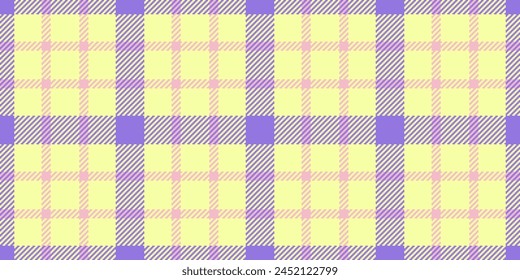 Throw check fabric background, illustration texture textile tartan. Dining room seamless pattern plaid vector in lime and indigo color.