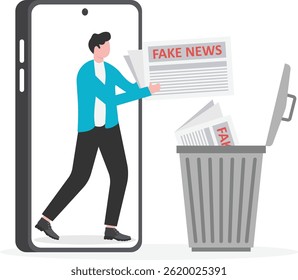 Throw fake news in the trash

