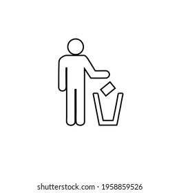 Throw garbage in its place symbol